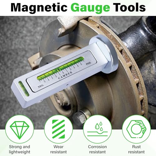 Sixzoo Wheel Alignment Tool, Universal Camber Alignment Tool, Adjustable Magnetic Gauge Tools, Alignments Tools Automotive, Caster Camber Gauge, Tire Repair Accessories for Most Cars Trucks RVs - Image 5