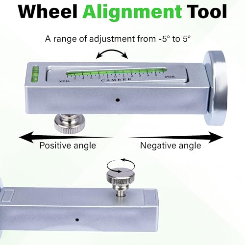 Sixzoo Wheel Alignment Tool, Universal Camber Alignment Tool, Adjustable Magnetic Gauge Tools, Alignments Tools Automotive, Caster Camber Gauge, Tire Repair Accessories for Most Cars Trucks RVs - Image 2