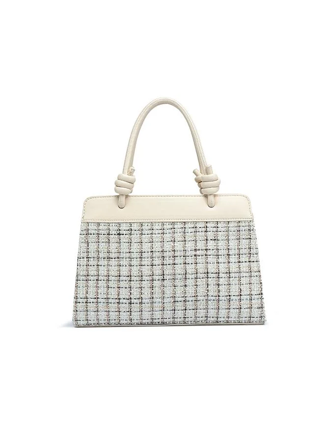 فايور Knotted-Handle Tweed Tote Bag DR 007