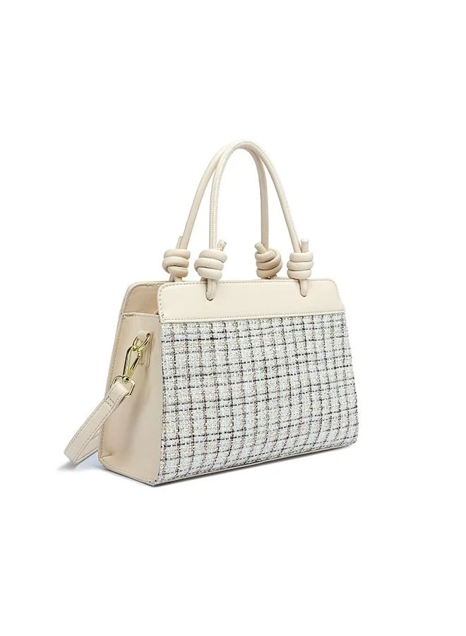 فايور Knotted-Handle Tweed Tote Bag DR 007
