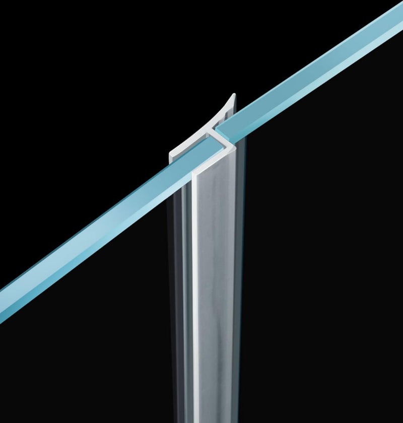Dalrun Flexible Shower Door Side Seal Strip 100 Inch Shower Door Side Sweep for 3/8" Framelss Glass Door - Image 1