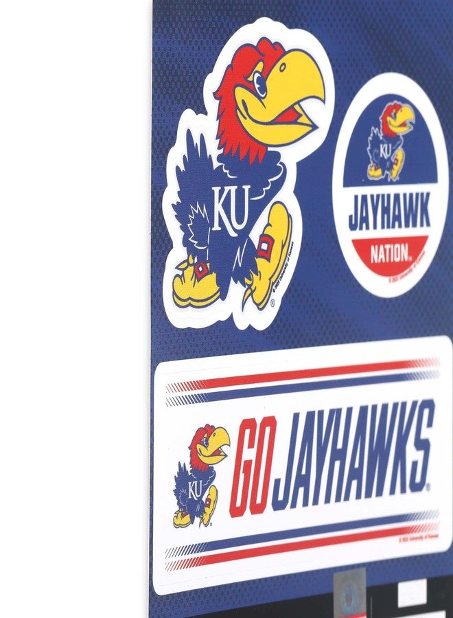 Open Road Brands University of Kansas Team Spirit Adhesive Vinyl Decals - Fun Set of KU Stickers for Car, Window or Laptop, 1 Pack (3 Count) - Image 4