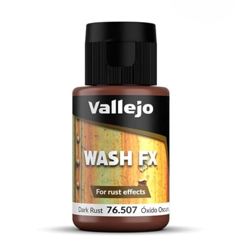 Vallejo - Wash FX | Dark Rust 35 ml. (1.18 fl.oz.) | Designed for Rust Effects | Visual Realism for your Projects | Brush or Airbrush Use - Image 1