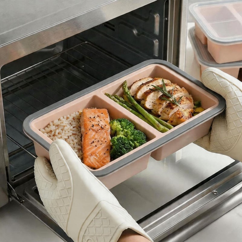 TaIYanG Food-Grade Silicone Freshness Box, Freezer-Friendly Storage Container with Lid - Image 4