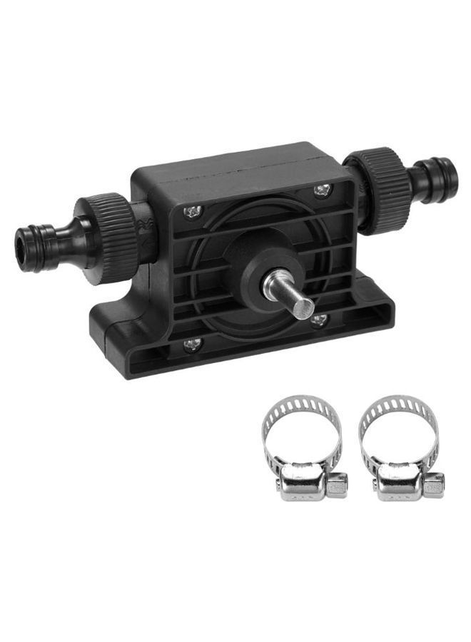 NIBEMINENT Portable Electric Drill Self Priming Transfer Pump With Shank Black/Silver 