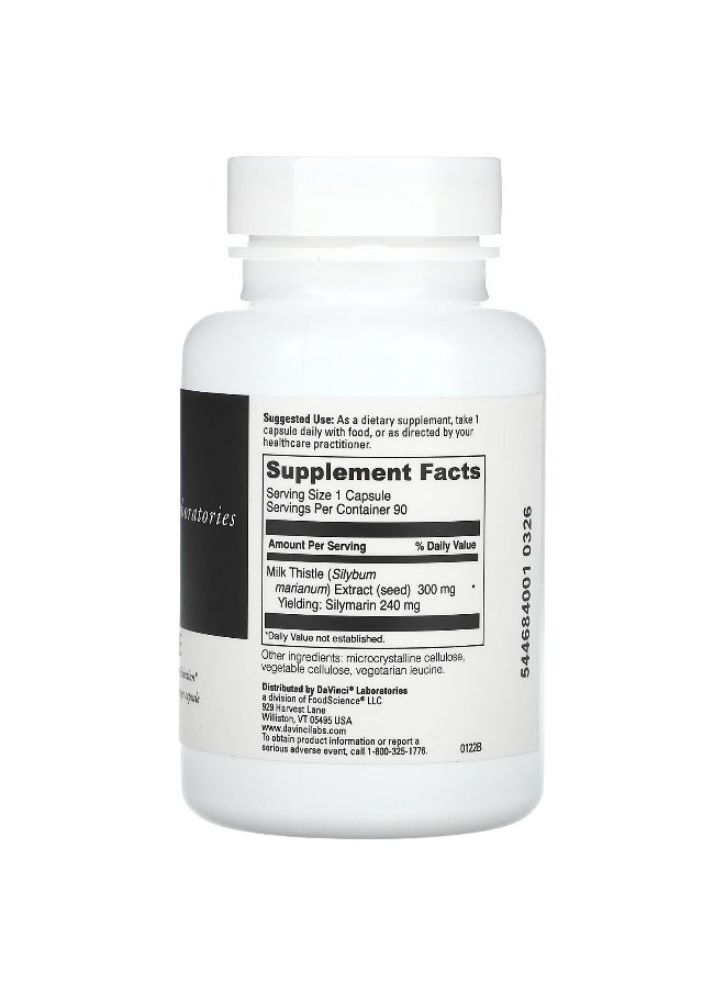 DaVinci Laboratories DaVinci Laboratories, Milk Thistle, 300 mg, 90 Capsules  - Image 2