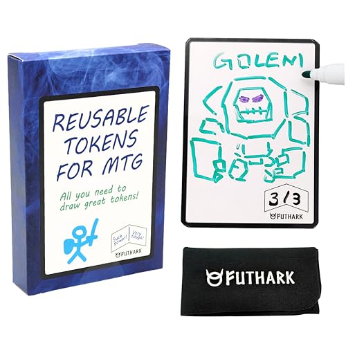 Futhark Dry Erase MTG Tokens Cards Set Reversible Reusable DoubleSided Universal Tokens Proxy Cards for Magic The Gathering MTG Accessories Gift - Image 1