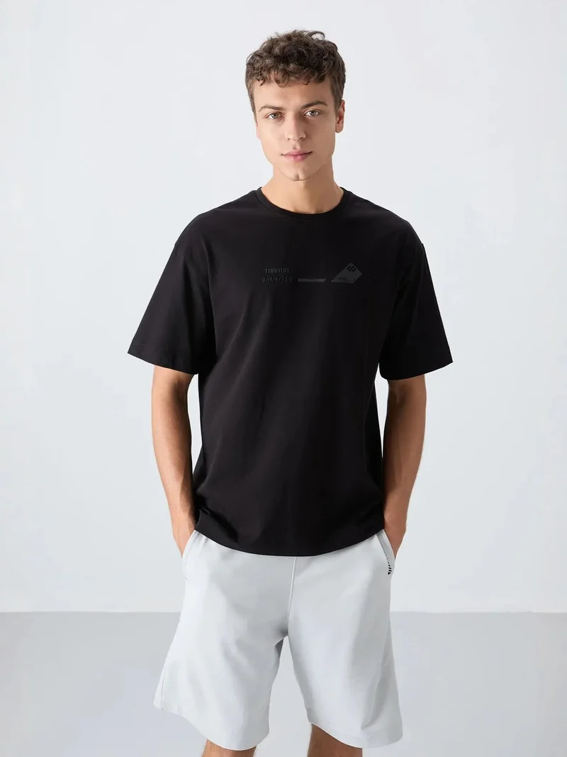 TOMMYLIFE TOMMY Oversized Logo Crew Neck T-Shirt