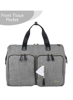 Gabrielle Mom Dad Xl Travel Diaper Bag With Diaper Changing Mat - Grey - pzsku/Z5E2E409A38E48C438B4CZ/45/_/1668431698/def69a2f-dc9f-4997-b689-c0a412609792