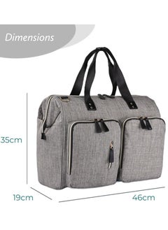 Gabrielle Mom Dad Xl Travel Diaper Bag With Diaper Changing Mat - Grey - pzsku/Z5E2E409A38E48C438B4CZ/45/_/1668431698/f254596c-42d3-4fb4-9f6b-f8ca4595f340