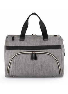 Little Story Gabrielle Mom Dad Xl Travel Diaper Bag With Diaper Changing Mat - Grey  - Image 2