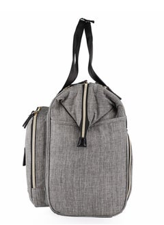 Little Story Gabrielle Mom Dad Xl Travel Diaper Bag With Diaper Changing Mat - Grey  - Image 3