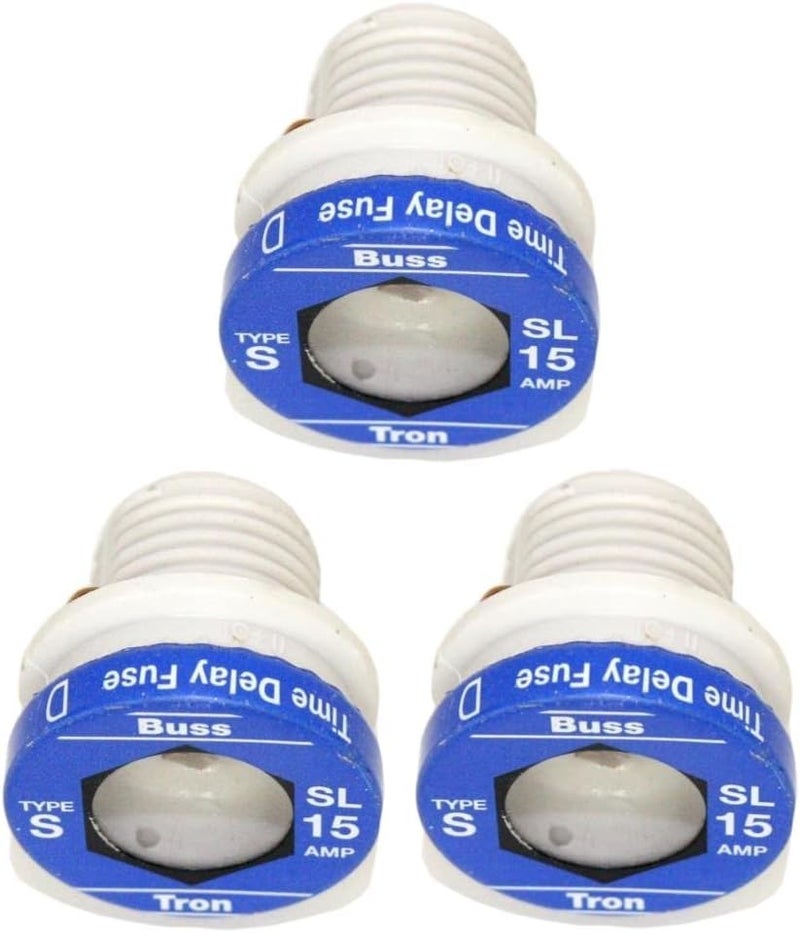 PLUG FUSE TYPE S 15A 3PK
