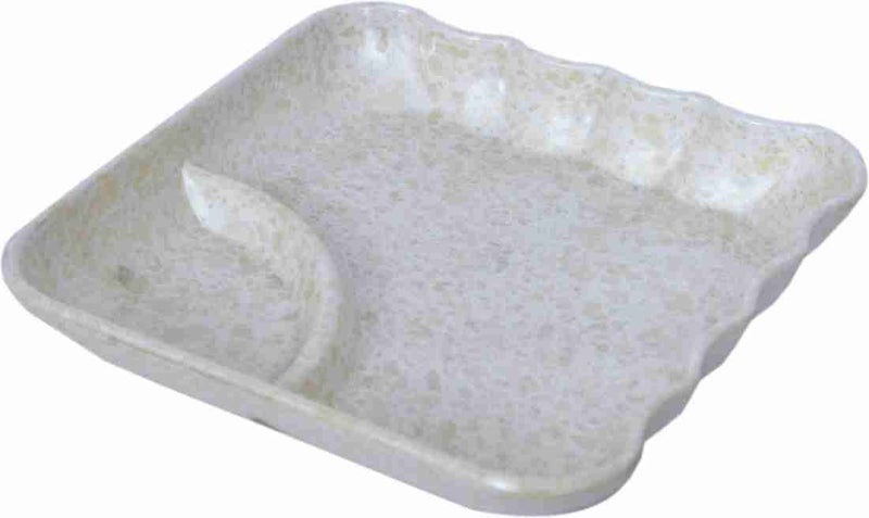 MiRiM Melamine Unbreakable Snacks Plates for Multipurpose Uses (Set of 6) (Marble) - Image 3