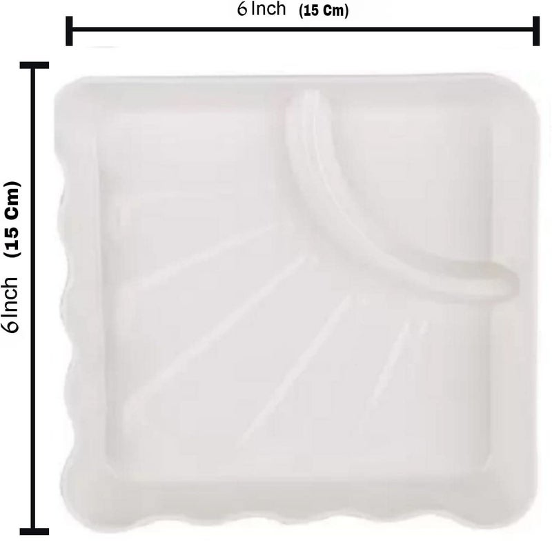 MiRiM Melamine Unbreakable Snacks Plates for Multipurpose Uses (Set of 6) (Marble) - Image 2