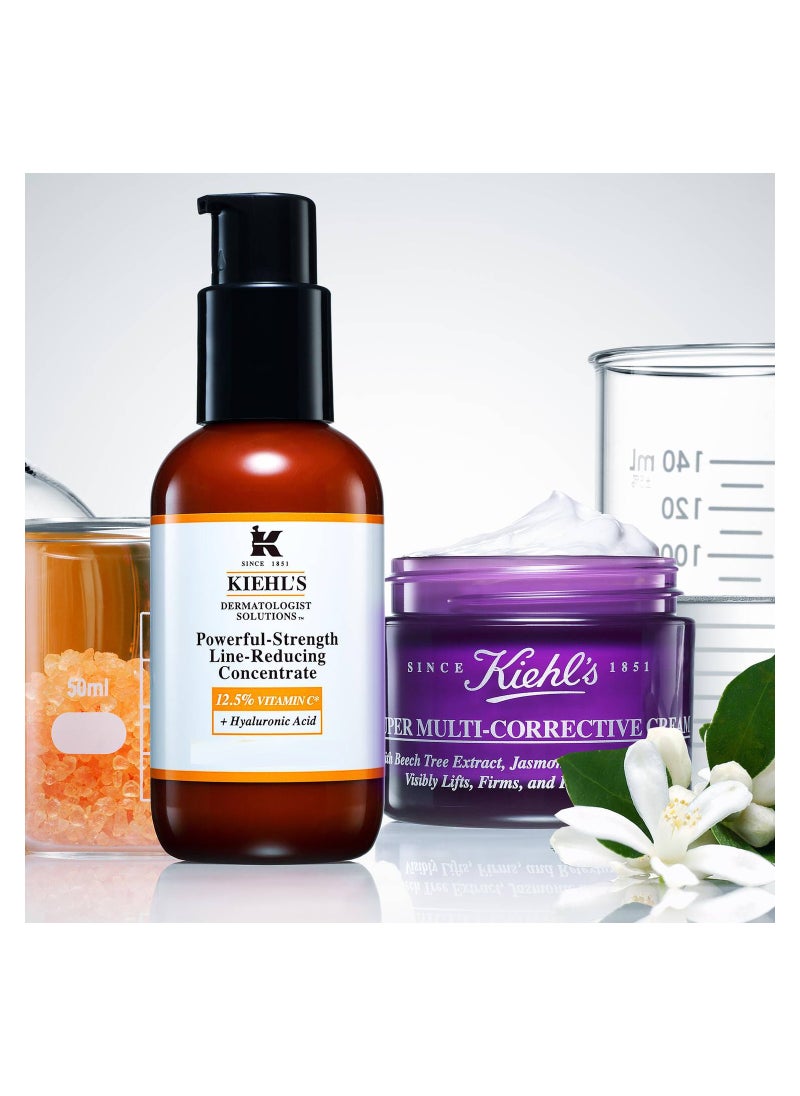 Kiehl's - Set of Kiehl's Super Multi-Corrective Cream 50ml, Powerful-Strength Line-Reducing Concentrate 50ml, Retinol Skin-Renewing Daily Micro-Dose Serum 50ml - Image 1