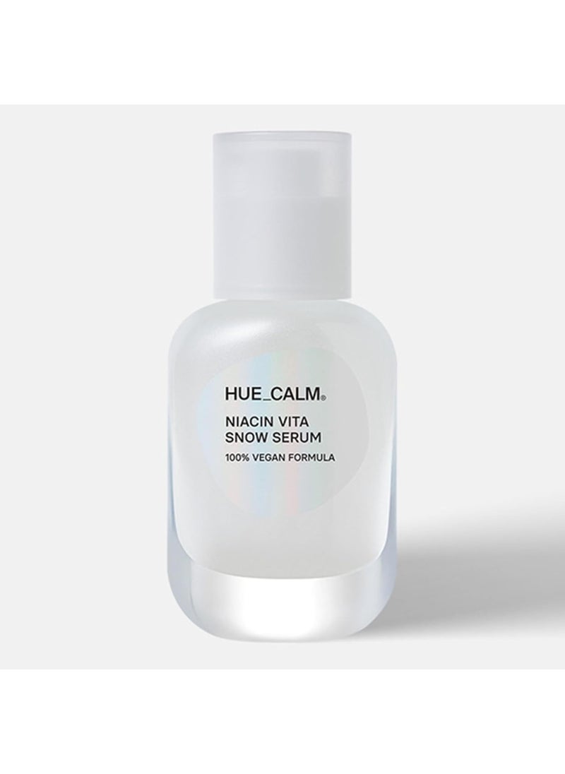 HUECALM - Niacin Vita Snow Serum Korean Skincare for Brightening Hydration Oil Control 3 Niacinamide Vitamin C Serum  Ceramide Dark Spot Corrector Hyperpigmentation Treatment Gentle Daily Use - Image 1