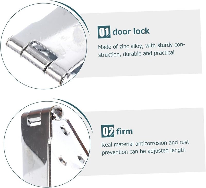 Heavy Duty Stainless Steel Door Lock Hasp with Padlock Clasp for Security Doors Gates Cabinets - Image 3
