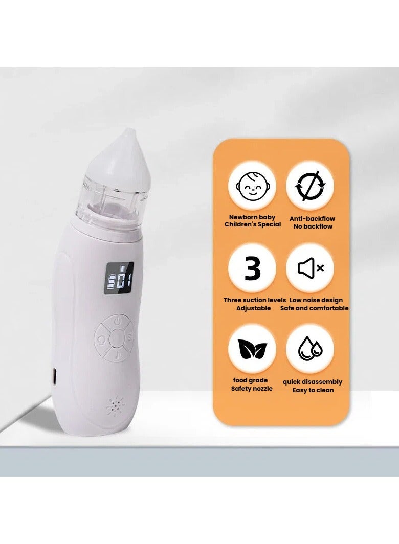 Electric Infant Nose Cleaner USB Charged 3 Gear Suction Built-in Soothing Music for Newborn Toddler - Image 2