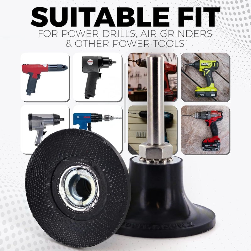 Ram-Pro 2 Inch Disc Pad Holder with ¼” Shank, Die Grinder Sanding Suitable for Roloc, Quick Change Medium Disc Attachments for Polishing, Sanding and Surface Preparation, – by Ram Pro - Image 5