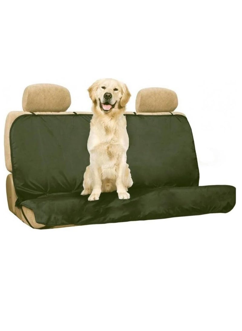 Plan A Petzoom Loungee Car Back Seat Cover, Designed to Protect Seats from Pets, Waterproof, Scratch Resistant, Non-Slip, Fits Cars, Trucks, SUVs – Standard (Beige)  - Image 3