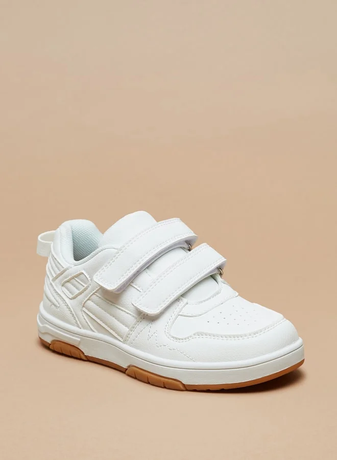 سيد دوتشيني Boys Panelled Sneakers with Hook and Loop Closure