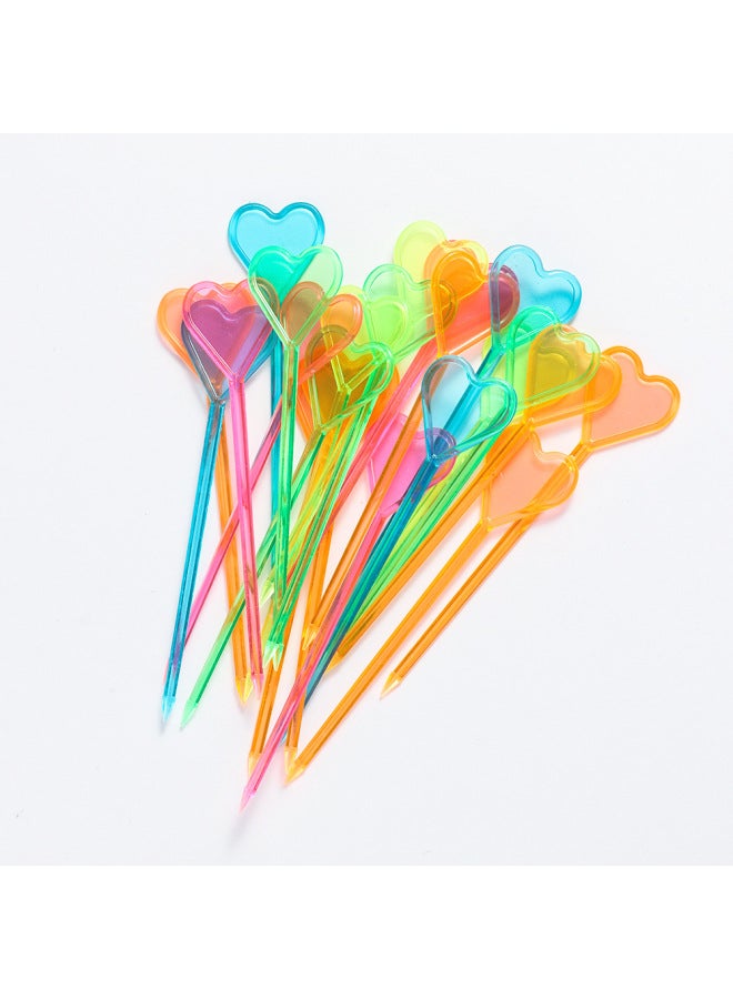 كلين سبوت نيو سورد بوكر - شوكة فواكه بلاستيكية على شكل قلب - شوكة معجنات قابلة لإعادة الاستخدام - Image 4