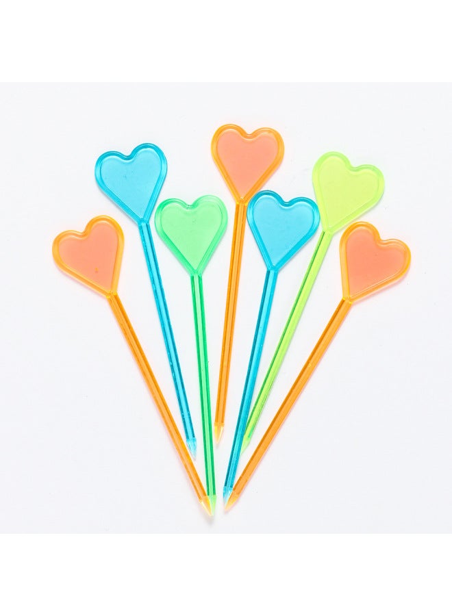 كلين سبوت نيو سورد بوكر - شوكة فواكه بلاستيكية على شكل قلب - شوكة معجنات قابلة لإعادة الاستخدام - Image 3