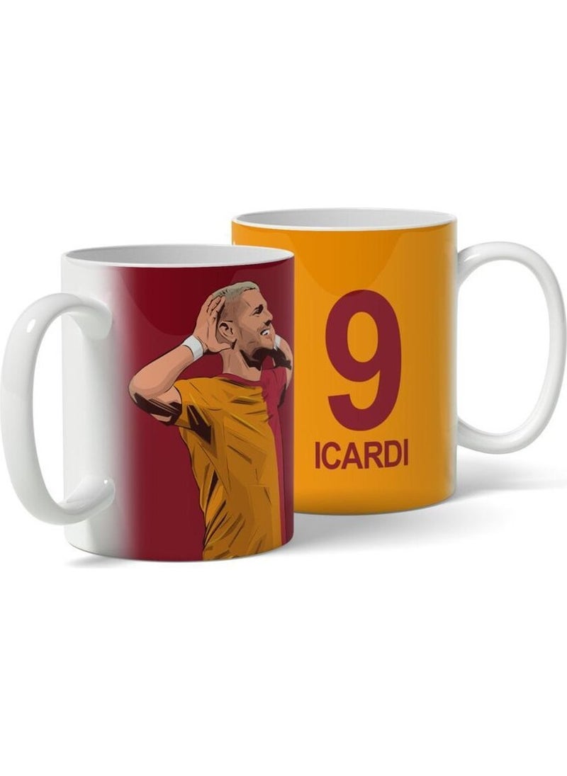 Offside - Mauro Icardi Signed Design Printed Mug - Image 1