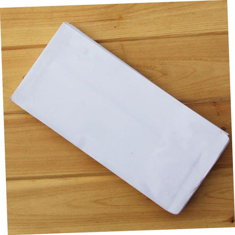 Thick Kraft Paper Envelopes 100pcs White Blank for Letters Invitations Business Cash Handling - Image 4