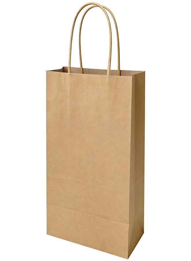 Volokitx 30 Pack 5.25 x 3.15 x 7.8 in Small Paper Bags with Handles, Sturdy Natural Brown Small Kraft Bags with Handles for Shopping, Birthday, Retail, Gifts & Small Business - Image 1