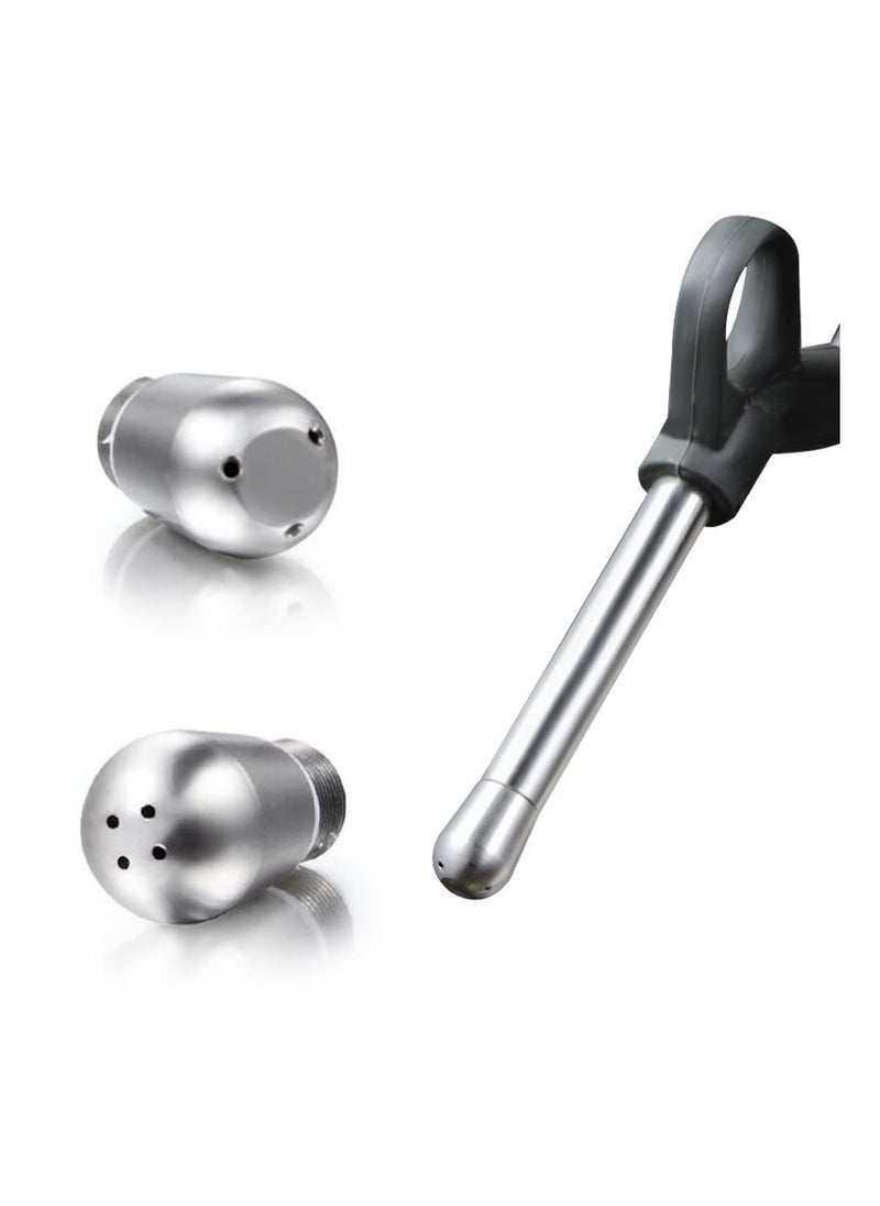 SYOSI - Coffee Maker Steam N3&4 Hole Nozzle, 304 Stainless Steel Steam Wand Milk Foam Spout with Multiple Holes Steam Wand Tip for Breville 8 Series Espresso Machine Steam Wand Tip Part Replacement - Image 1
