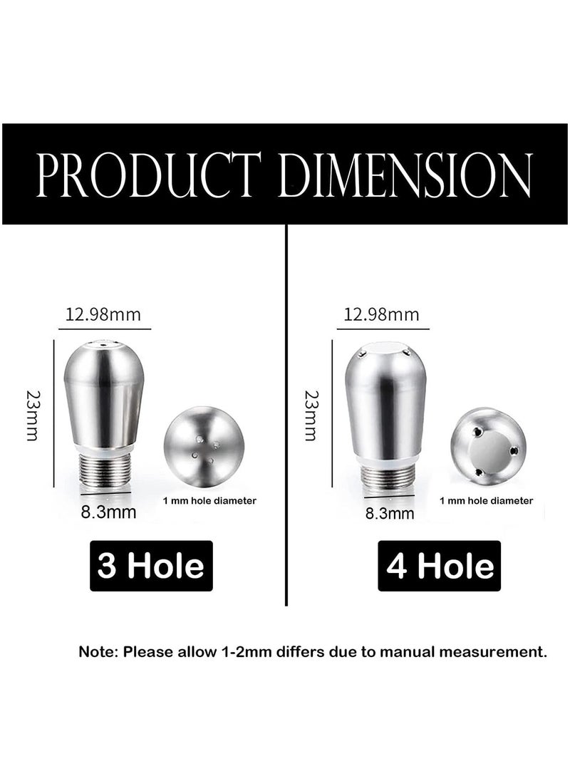 SYOSI - Coffee Maker Steam N3&4 Hole Nozzle, 304 Stainless Steel Steam Wand Milk Foam Spout with Multiple Holes Steam Wand Tip for Breville 8 Series Espresso Machine Steam Wand Tip Part Replacement - Image 1