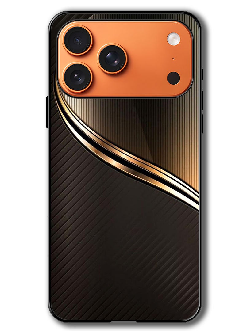 Theodor Case Compatible with Apple iPhone 17 Pro 6.3 Inch Protection Shockproof Bumper Cover Steel Pattern - Image 1