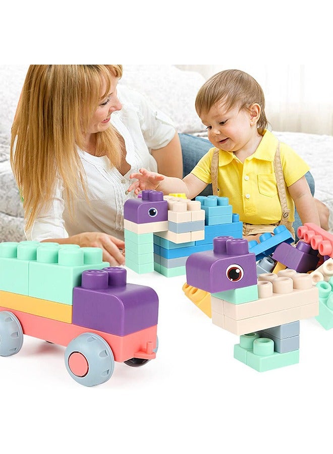 Rubber Building Block Toy Set Early Education Toys Suitable for Children 1-3 Years Old Building Block Toys (50pc) - Image 2