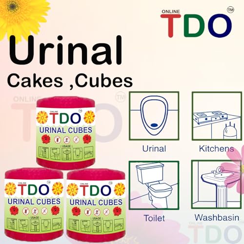 TDO Urinal Cube for Toilet Urinal cakes for toilet and Bathroom Urinal & Sanitary cubes Air Freshener for Toilet,Bathroom,Napthalene balls Washbasins & Sink Pack of 3 Set Each set 2 Pcs (210 Gram) - Image 2