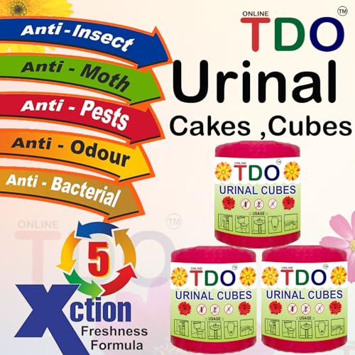 TDO Urinal Cube for Toilet Urinal cakes for toilet and Bathroom Urinal & Sanitary cubes Air Freshener for Toilet,Bathroom,Napthalene balls Washbasins & Sink Pack of 3 Set Each set 2 Pcs (210 Gram) - Image 3