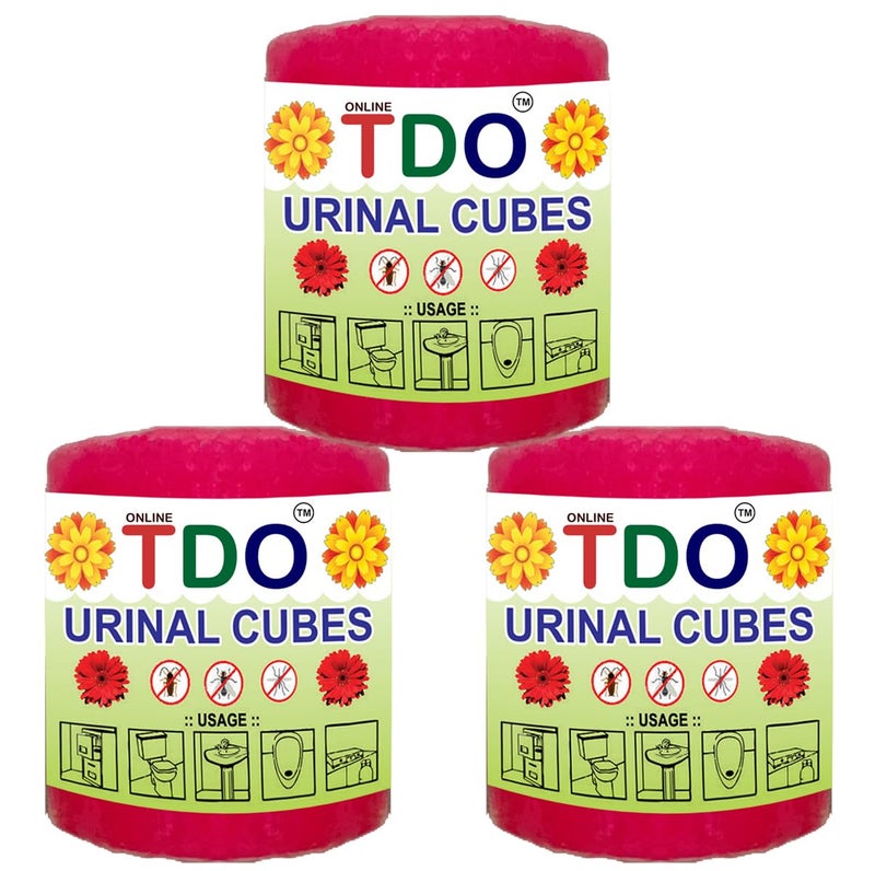 TDO Urinal Cube for Toilet Urinal cakes for toilet and Bathroom Urinal & Sanitary cubes Air Freshener for Toilet,Bathroom,Napthalene balls Washbasins & Sink Pack of 3 Set Each set 2 Pcs (210 Gram) - Image 1