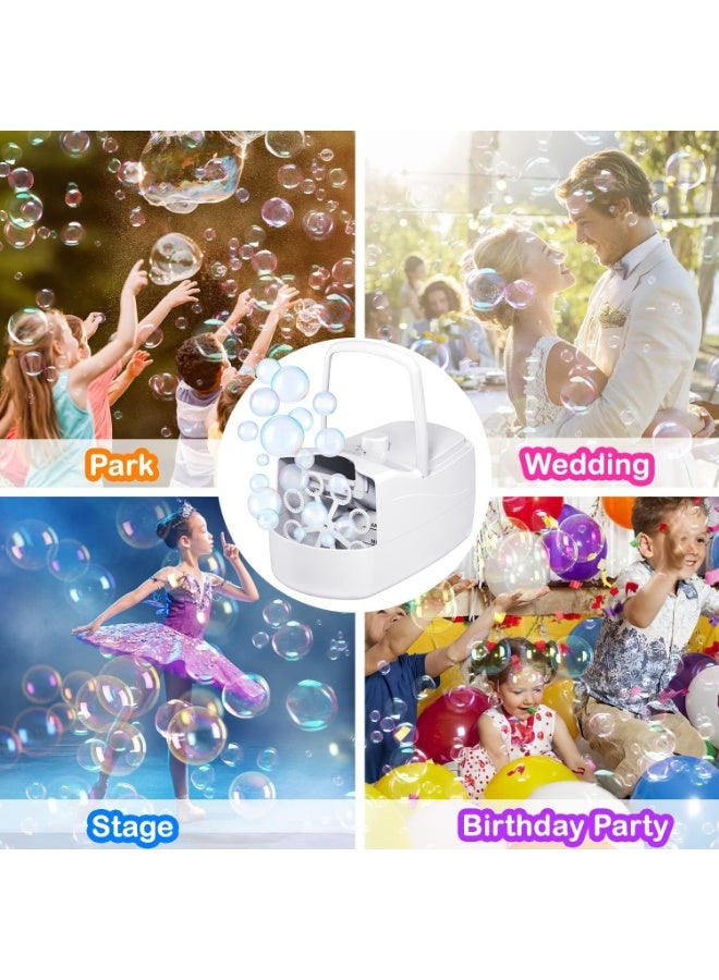 YOUWE7 Bubble Machine Automatic Bubble Blower, 10000+ Bubbles Per Minute with 2 Speeds, 8 Wands Bubble Maker, Plug-in or Batteries Bubbles Summer Toys for Outdoor Indoor Party Birthday - Image 3