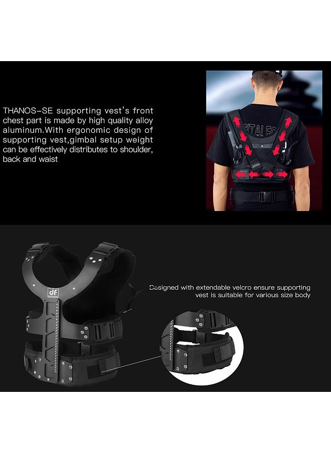 DF DIGITALFOTO - THANOS-SE Compact Tiltable Universal Gimbal Supporting Vest System 2-8kg Load Capacity Compatible with DJI RS2/RS3/Zhiyun Crane 3S/ Weebill S Gimbal Stabiliers - Image 1