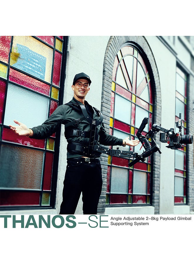 DF DIGITALFOTO - THANOS-SE Compact Tiltable Universal Gimbal Supporting Vest System 2-8kg Load Capacity Compatible with DJI RS2/RS3/Zhiyun Crane 3S/ Weebill S Gimbal Stabiliers - Image 1