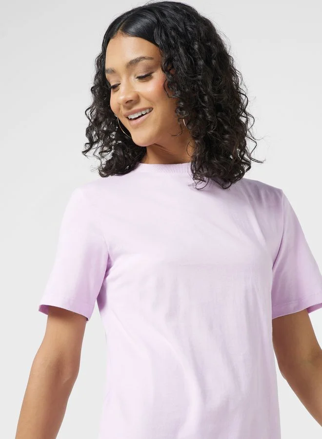 Ginger Basics Midi T-shirt Dress with Frill Hem