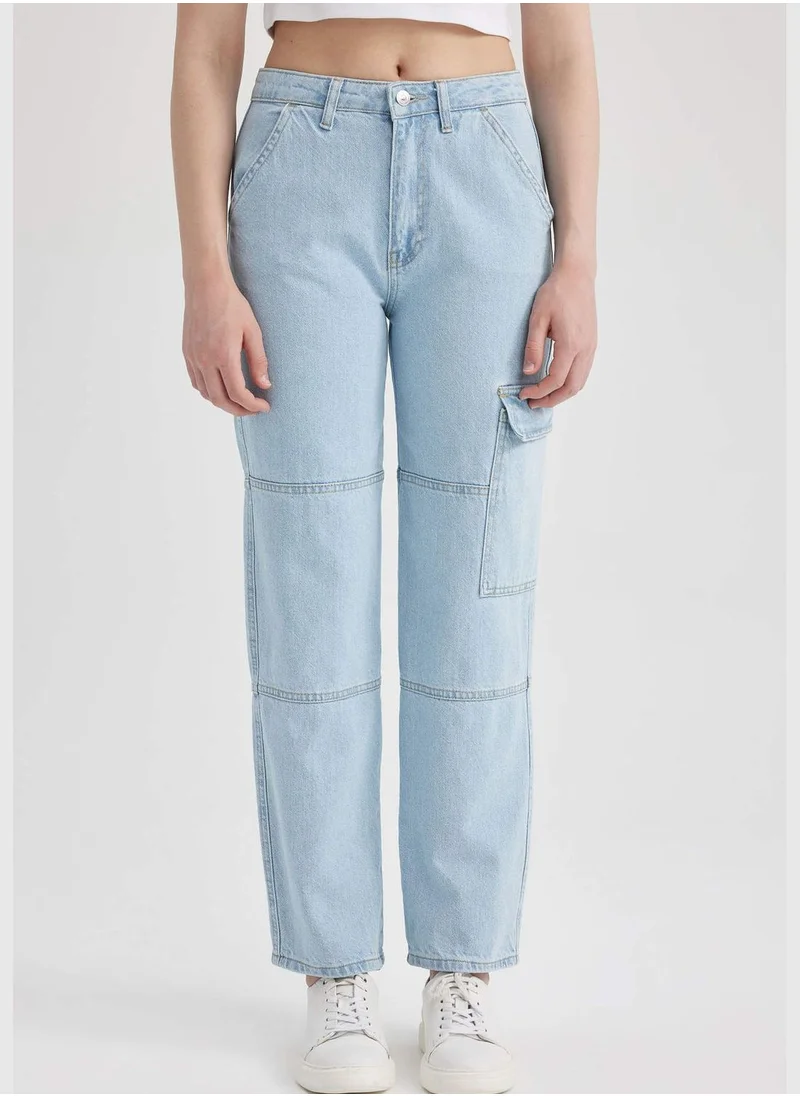 ديفاكتو Woman Cargo Fit Denim Trousers