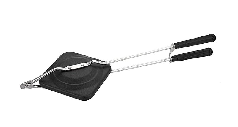 RBGIIT NonStick Aluminium Mini Gas Toaster Bread Grill SandwichBurgerSamosa Maker Toast Black Silver Toast Black - Image 4