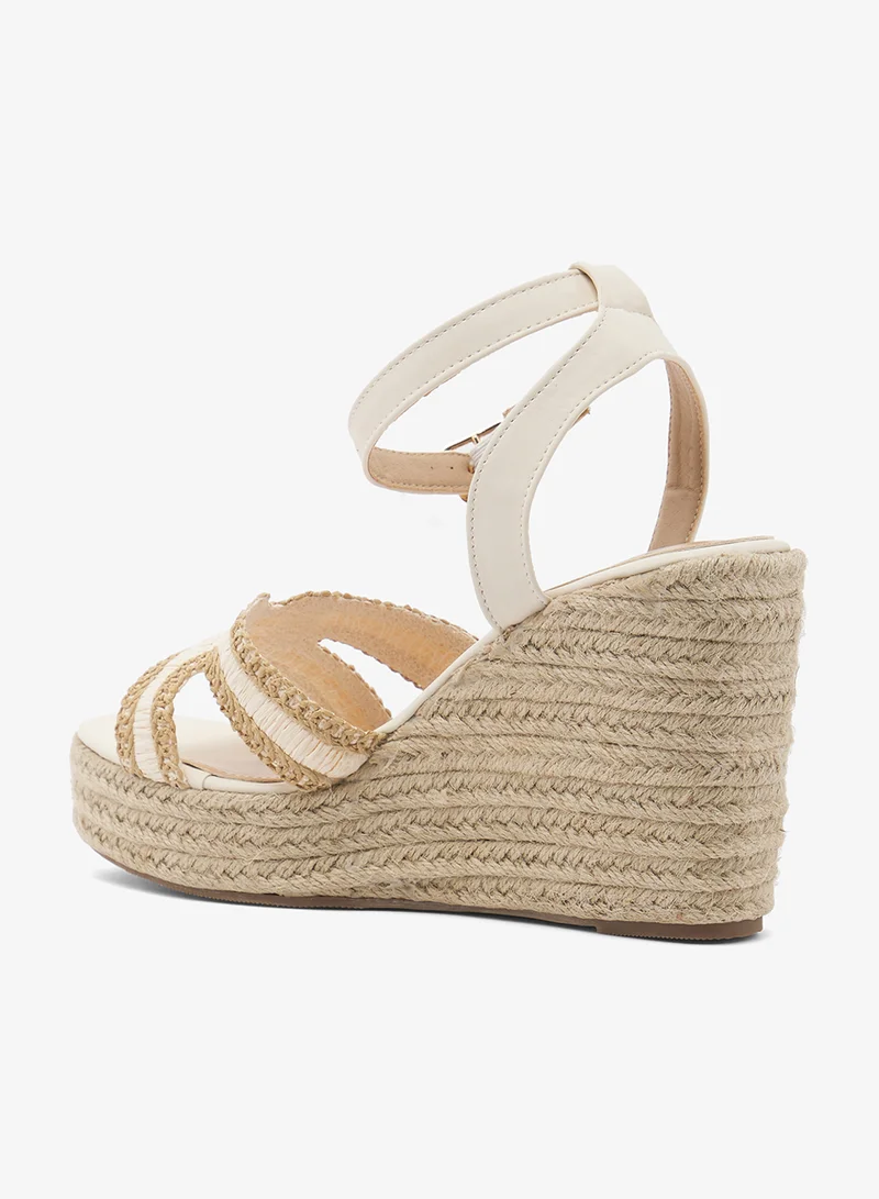 جينجر Ankle Strap Wedge Sandals