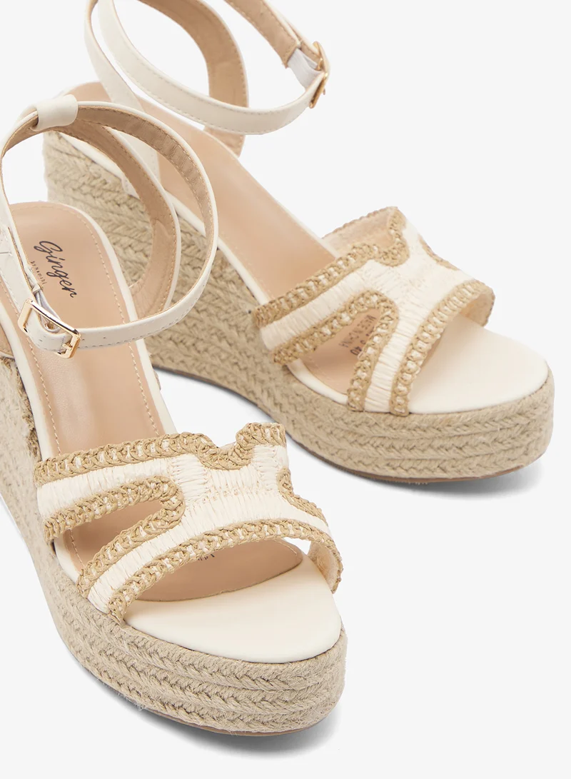 جينجر Ankle Strap Wedge Sandals