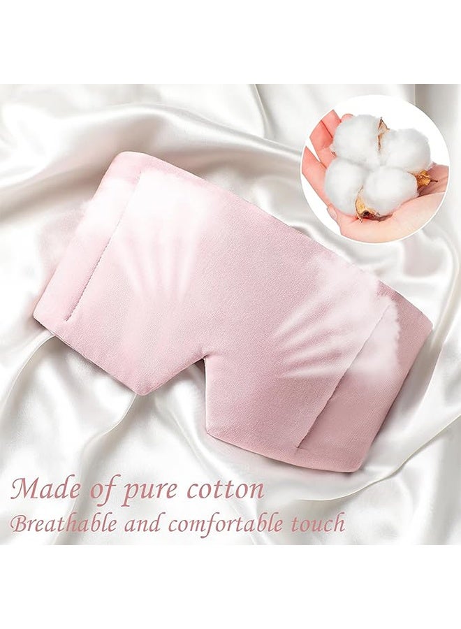 Weighted Sleep Eye Mask, Oversize Soft Eyewear with Nose Pad, Soft and Gentle Pressure Eye Mask, for Men Women Side Sleeper Airplane Meditation Night Travel - Pink - Image 2