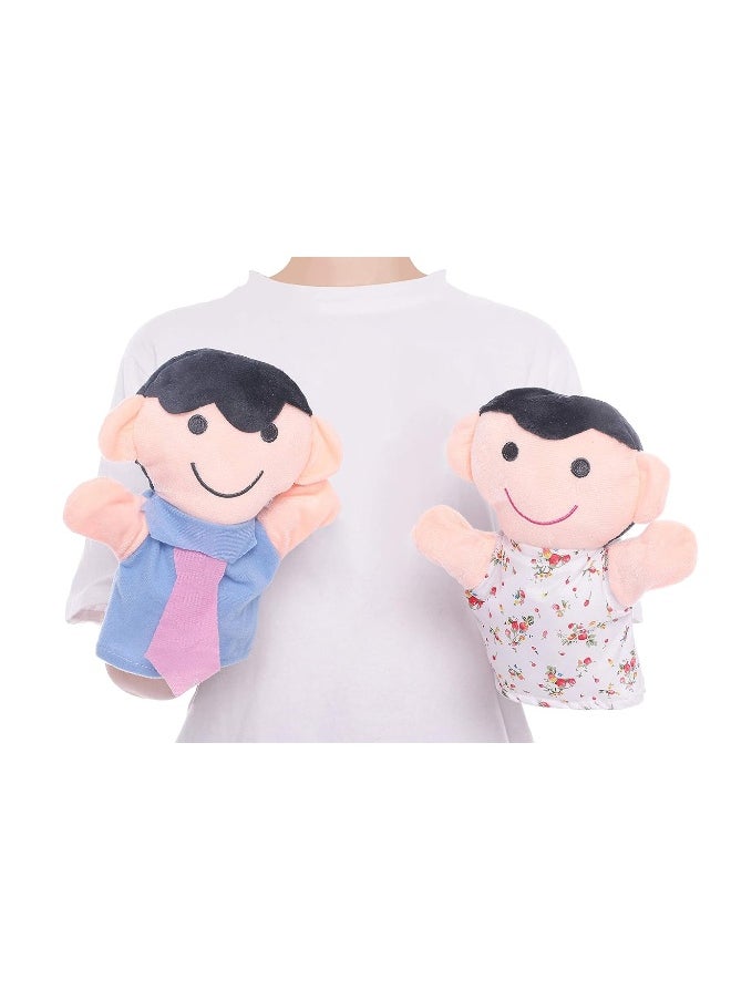BETTERLINE Hand Puppet Set - 6 Family Members - Premium Quality, 9â€ Inch Soft Plush Hand Puppets for Kids for Storytelling, Teaching, Preschool, Role-Play | Mother, Father, Son, Daughter and Grandparents  - Image 1