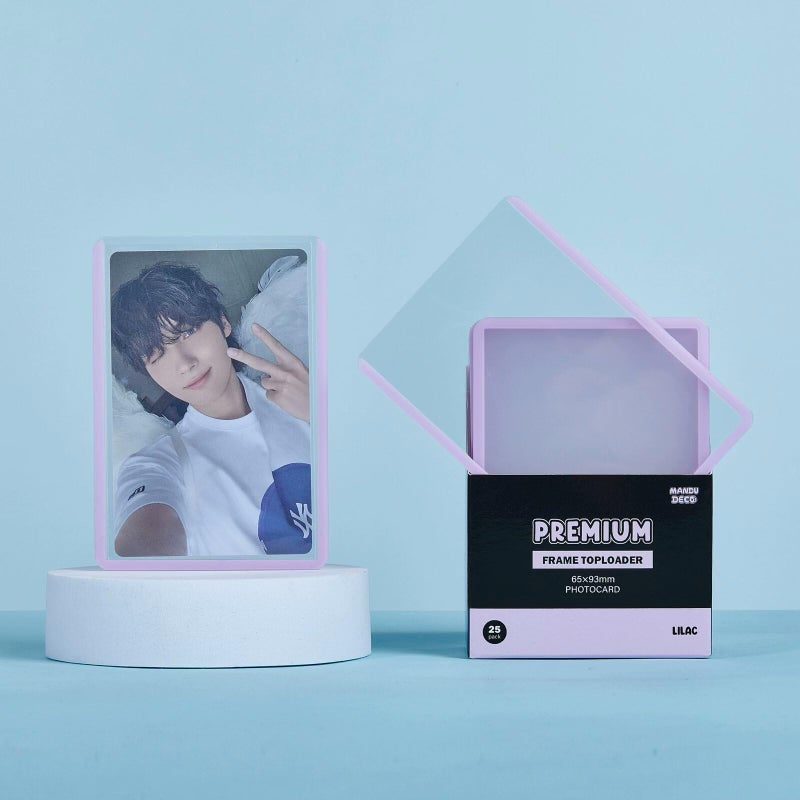 Mandu Deco Colored Border Toploaders for Kpop Album Photocards 25 x 35 Pack of 25 Lilac