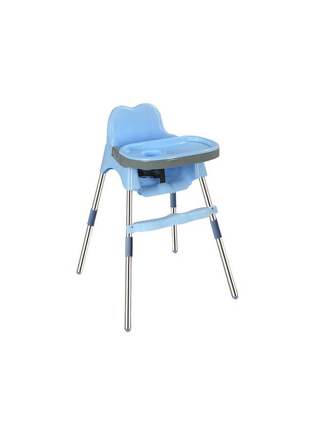 ESQUBE Spotty Baby Feeding High Chair And Kids Dining High Chair with Foot Rest And Tray Blue Color  - Image 1